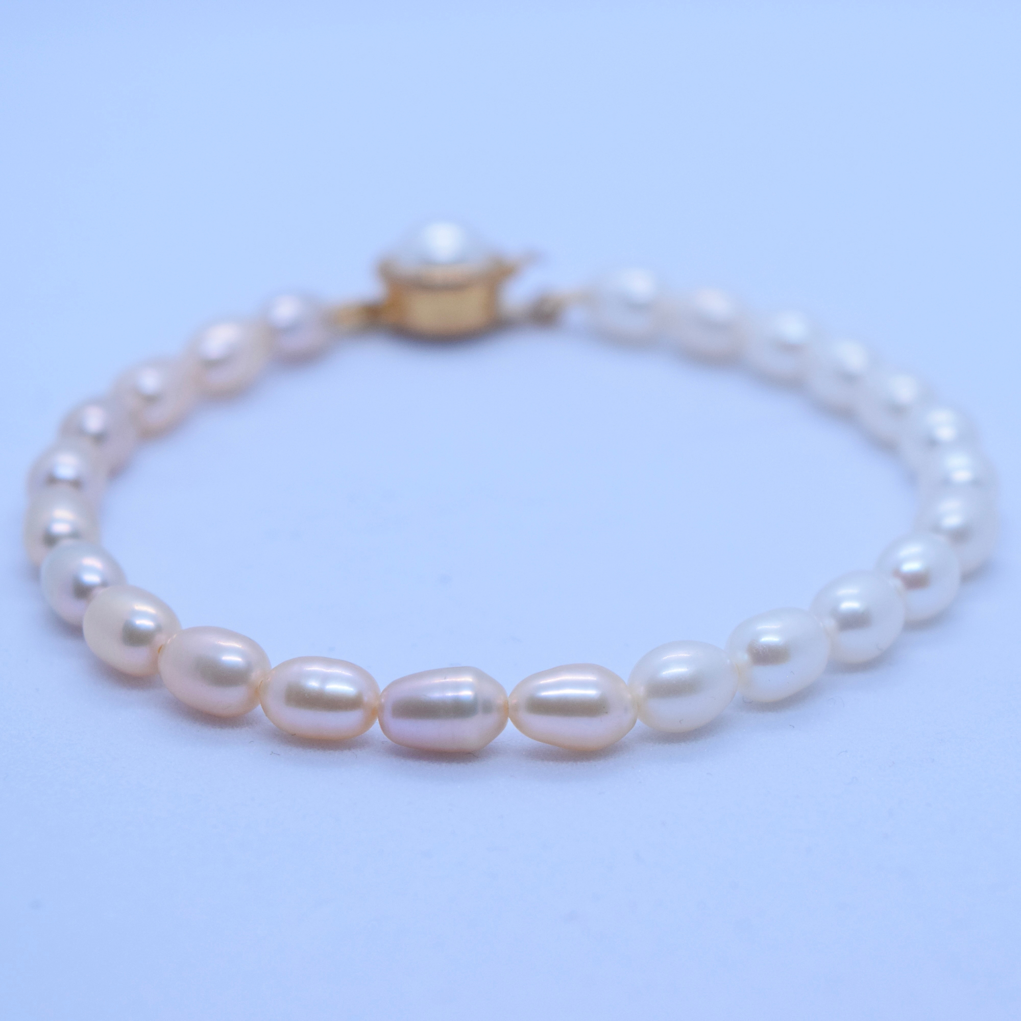 Macy's Cultured Freshwater Pearl (4-1/2 - 5mm) Polished Bead Stretch  Bracelet in 18k Gold-Plated Sterling Silver | CoolSprings Galleria
