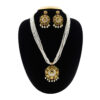 Glorious White Rice Pearl Necklace With MOP Statement Pendant