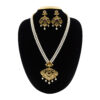 Luxurious Dual Row White Pearl Necklace With Traditional Pendant