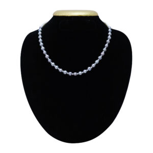 Marvelous White & Grey 17Inch Simple Pearl Necklace