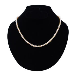 Soft Semi-Round 5mm Peach Pearls 17Inch Necklace
