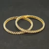 Sleek Pearl Bangles With 2.5mm White Pearls