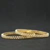 Sleek Pearl Bangles With 2.5mm White Pearls