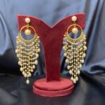 Magnificent Chand Bali Earrings Featuring Cascading Seed Pearls
