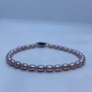 Regal & Subtle 4.5mm Lavender Oval Pearls Bracelet