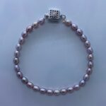 Regal & Subtle 4.5mm Lavender Oval Pearls Bracelet-top