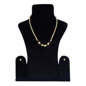 Dainty String Of Cream Pearls With Elegant Kundan Pendant