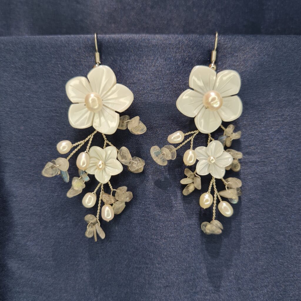 COUTURE PEARL FLOWER EARRINGS