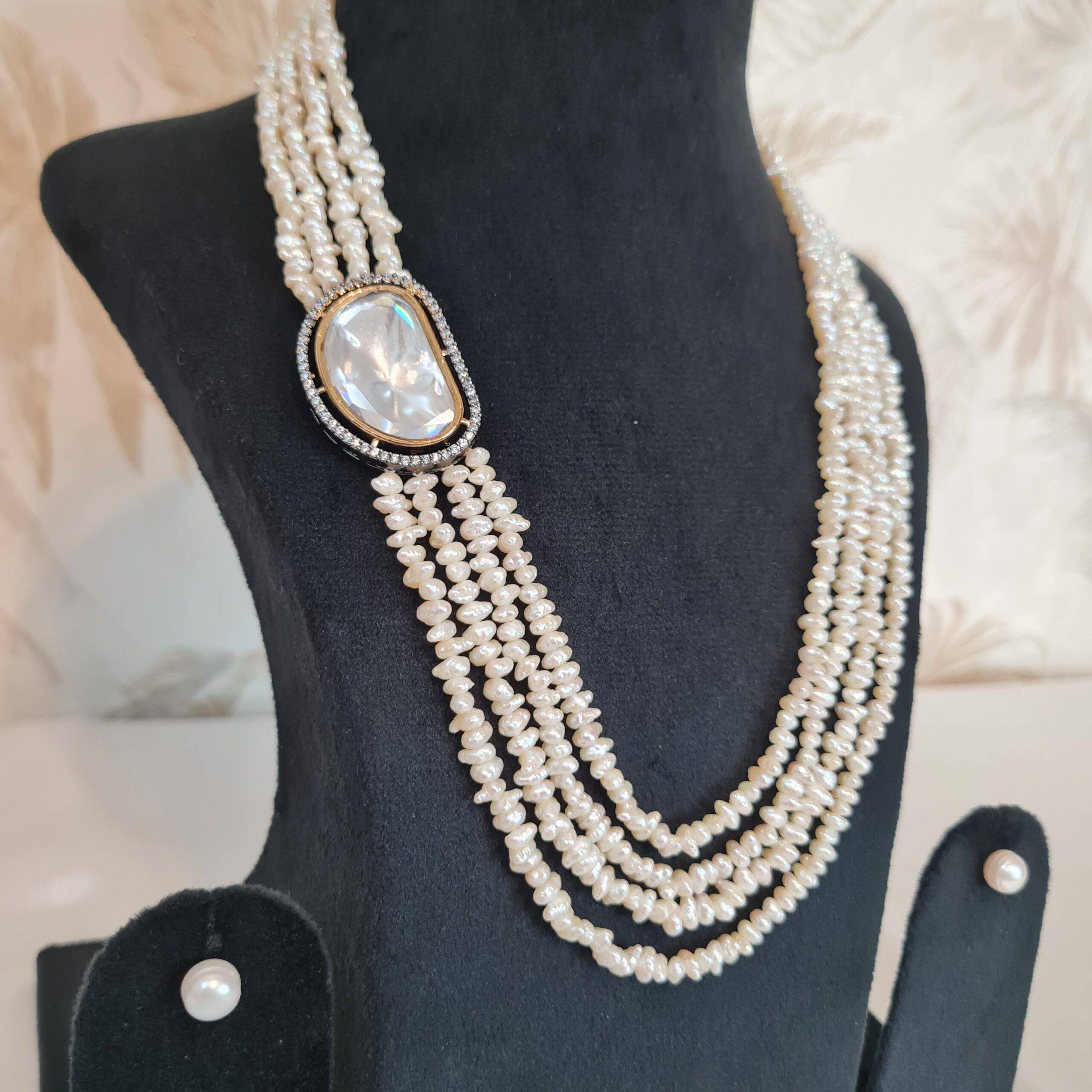 Vintage White Pearl 3 Strand Necklace - Etsy