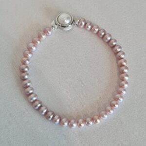 Charming 5mm Semi-Round Lavender Pearls Bracelet