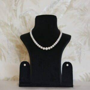 Lovely 16Inch Long Necklace Featuring 5-10mm Graduated White Round Pearls
